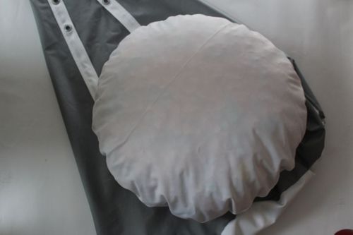 HUŚTAWKA HAMAK KOKON szary z białą lamówką na Arena.pl