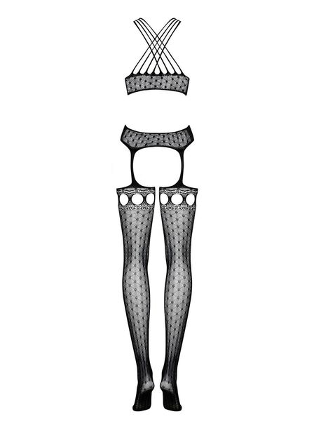 Bodystocking G313 - top imitujący gorset Obsessive S/L zdjęcie 4
