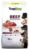 TropiDog Premium Adult Beef & Rice 12kg Medium Large