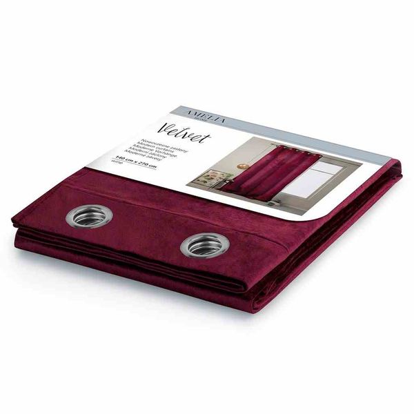 CURT/AH/VELVET/EYELETS/WINE/140X270/1PC zdjęcie 4