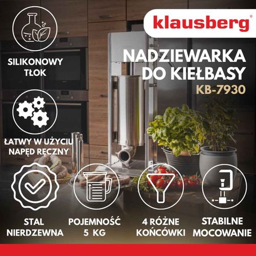 profesjonalna nadziewarka do kiełbasy 5kg klausberg kb-7930 na Arena.pl