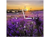 40X40CM ZEGAR POLE LAWENDY OBRAZ