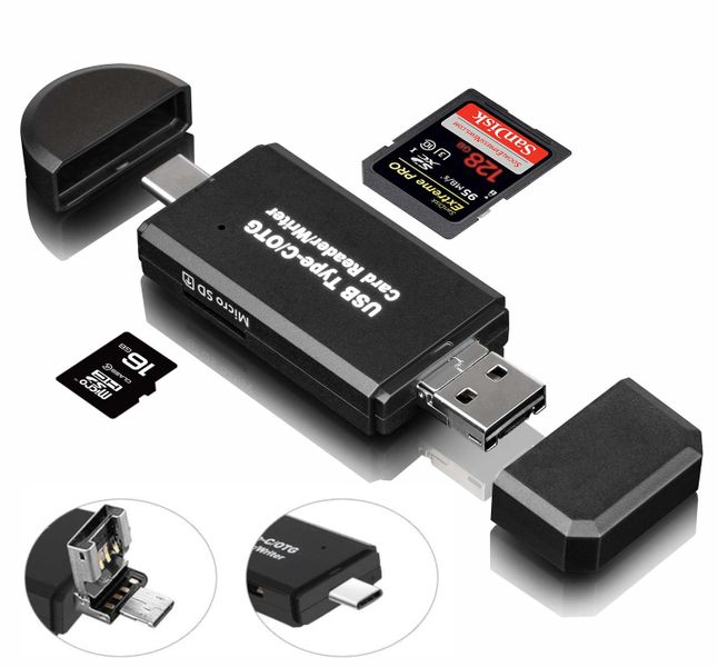 CZYTNIK KART USB OTG microSD SD SDHC MICRO USB C zdjęcie 1