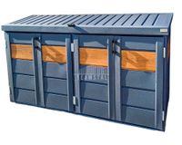 Zabudowa koszy na śmieci wiata obudowa 235x65x110 cm 4x120L TS958