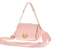 Laura Biaggi - torebka listonoszka różowy groszek klapka serduszko L325103