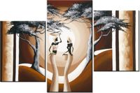 60 90CM OBRAZ 3 ELEM SPACER O ZACHODZIE SŁOŃCA ŚCIENNY DRUK PŁÓTNO