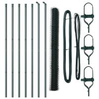 Ogrodzenie z słupkami Zielony 1.5 x 10 m Stal pokryta PCV