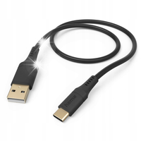 Kabel HAMA Ładujący/data Flexible USB-A - USB-C 1.5m Czarny