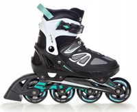 Rolki Regulowane RAVEN Advance Black/Mint 35-39 Kauczuk