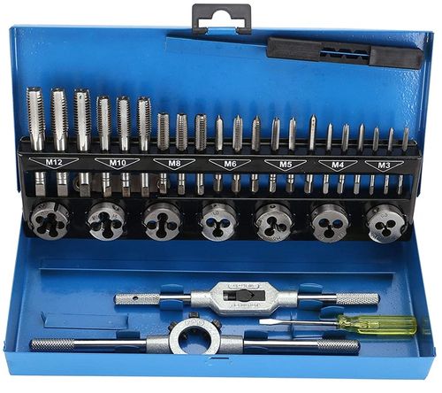 ZESTAW NARZYNEK I GWINTOWNIKÓW WALIZKA KALIBROWNIK 32 ELEMENTY M3-M12 na Arena.pl