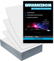 Ulotki A4 1000 szt firmowe reklamowe WULKANIZACJA + PROJEKT GRATIS