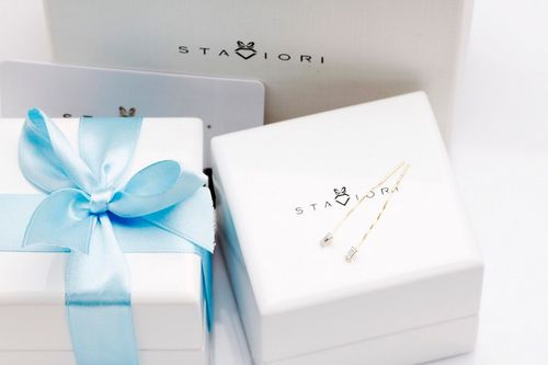 Złote kolczyki KYD0006 - Diament na Arena.pl