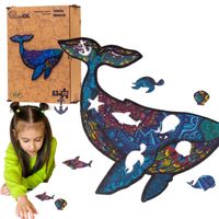 puzzle drewniane eko 125 el. potężny wieloryb a3 puza3-00736