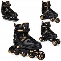 ŁYŻWOROLKI REGULOWANE 4w1 ROLKI WROTKI ŁYŻWY Z WYMIENNĄ PŁOZĄ BESTIF 38-41