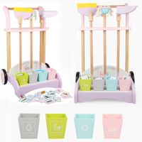 drewniany zestaw do sprzątania mop miotła 809