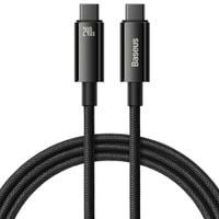 kabel przewód usb-c w oplocie 480mb/s 240w tungsten gold 3m czarny