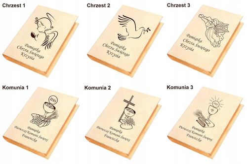 Pamiątka Komunii Świętej - Biblia Pismo Św Pudełko Imię Grawerowane GRATIS! na Arena.pl