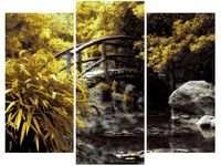 OBRAZ SECRET GARDEN MOST OGRÓD JAPONIA KOLORY