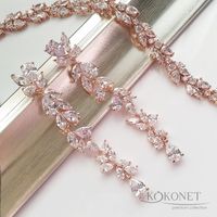 Kolczyki ślubne BLANCA rose