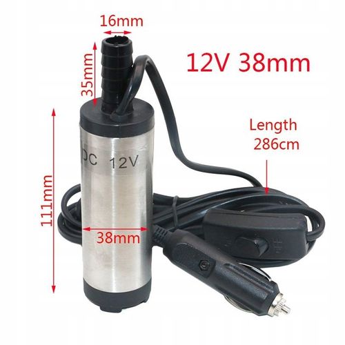 Pompa do oleju napędowego, wody, paliwa 12L/m 12V na Arena.pl