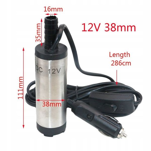 Pompa do oleju napędowego, wody, paliwa 12L/m 12V zdjęcie 11