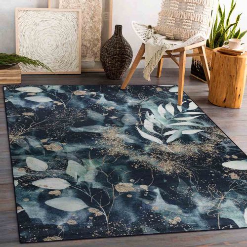 RUG/LU/ARLEN/LEAVES3/BLACK+TURQUISE/120x170 na Arena.pl
