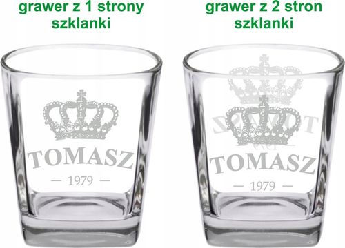 KARAFKA DO WHISKY Z GRAWEREM 6 SZKLANEK URODZINY ŚLUB KAWALERSKI ŚWIADEK na Arena.pl