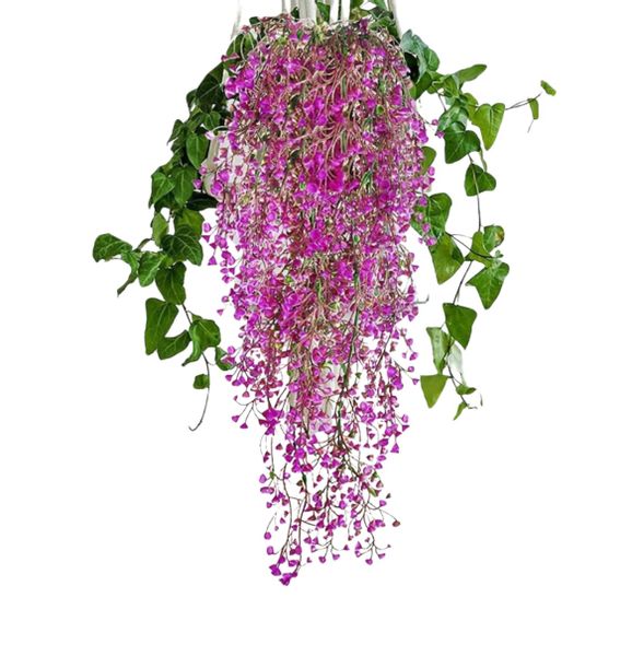 Wiszące kwiaty dekoracyjne sztuczne wierzba 2szt bukiet pnące wystrój zdjęcie 5