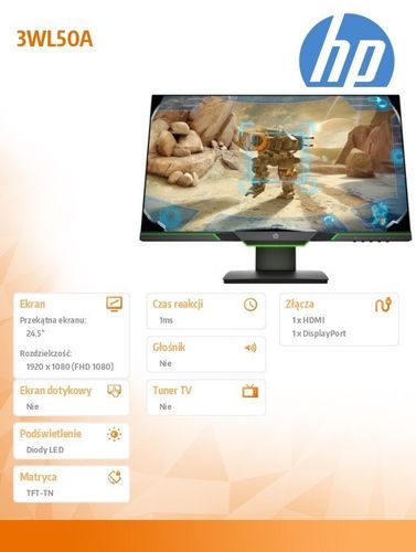 Monitor 24.5 cali 3WL50AA na Arena.pl