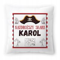 Poduszka Dla Karola Na Urodziny Ze Zdjęciem Na Prezent Biała 40X40 Cm