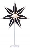 LAMPA STOŁOWA GWIAZDA CZARNA BIAŁA ŚWIĄTECZNA 25W