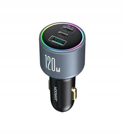 JOYROOM ŁADOWARKA SAMOCHODOWA 120W 2xUSB-C USB-A + KABEL USB-C 100W QC PD zdjęcie 14