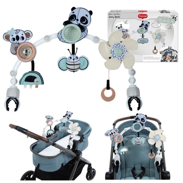 TINY LOVE Łuk pałąk z zabawkami do wózka, fotelika, DECOR czarno-biały zdjęcie 1