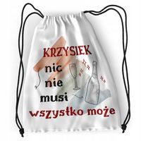 Plecak Dla Krzyśka Sportowy Szkolny Worek Torba Z Nadrukiem Ze Zdjęciem