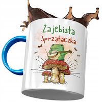 Kubek Błękitny Dla Sprzątaczki Żajebista Prezent Z Nadrukiem Ze Zdjęciem