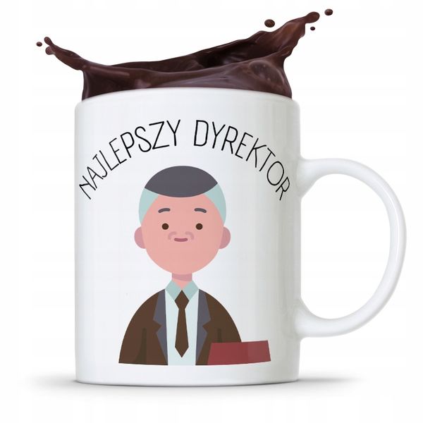 Dla Dyrektora Kubek Najlepszy Dyrektor Prezent Z Nadrukiem Ze Zdjęciem zdjęcie 1