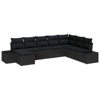 Zestaw Sof na Ogród 8 pcs 319 x 209 x 85 cm Polirattan