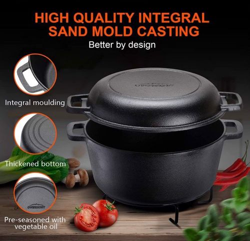 Garnek Żeliwny Model Duński Kempingowy 5 L na Arena.pl