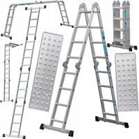 Drabina aluminiowa przegubowa 150KG składana wielofunkcyjna 4x4 podest