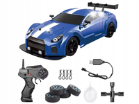 Samochód Zdalnie Sterowany RC Auto Drift na pilot 4x4 Duży led Dym Zestaw