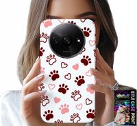 ETUI DO XIAOMI REDMI A3 - PSIE ŁAPKI NA BIAŁYM TLE, PIES, KOT, MIŚ