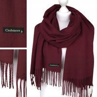 SZAL GŁADKI Z WEŁNY DUŻY 205 cm KLASYCZNY CIEPŁY szalik WEŁNIANY