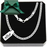 SREBRNY MĘSKI ŁAŃCUSZEK ROMBO 030/55cm SREBRO 925 PEŁNE NA PREZENT