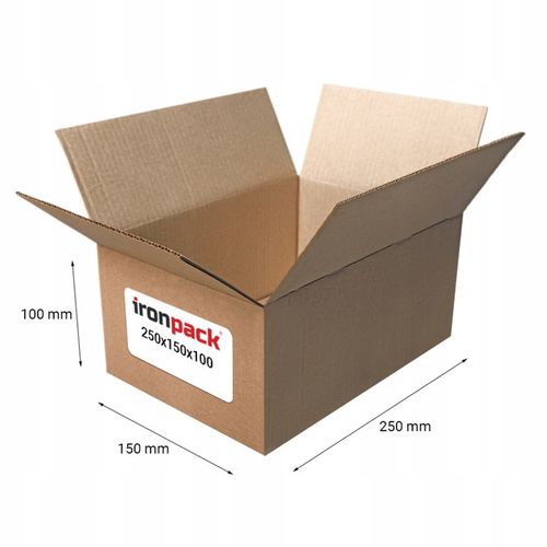 KARTON KLAPOWY 250x150x100 mm Pudło 50 SZT na Arena.pl
