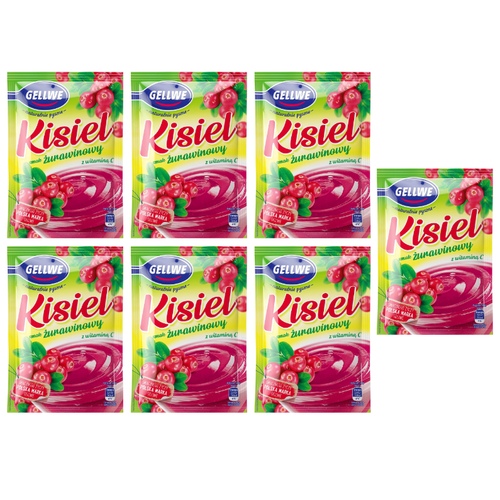 Gellwe Kisiel smak żurawinowy 38 g x 7 sztuk na Arena.pl
