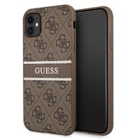 Guess GUHCN614GDBR iPhone 11 / Xr 6,1" brązowy/brown hardcase 4G Stripe