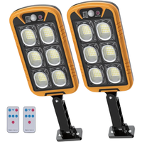 Zewnętrzna Lampa Solarna Ścienna Wodoodporna IP66 Czujnik Ruchu Pilot 2 szt