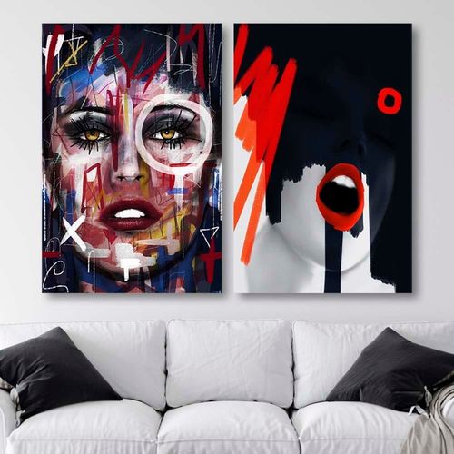 Obraz na płótnie – Canvas, Kobieta abstrakcja 40x60 na Arena.pl