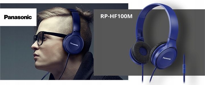 Panasonic RP-HF100M Słuchawki nauszne z mikrofonem zdjęcie 5