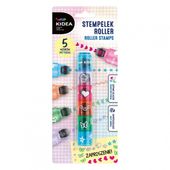 Stempelek roller pieczątki kolorowe 5 sztuk Kidea  G2